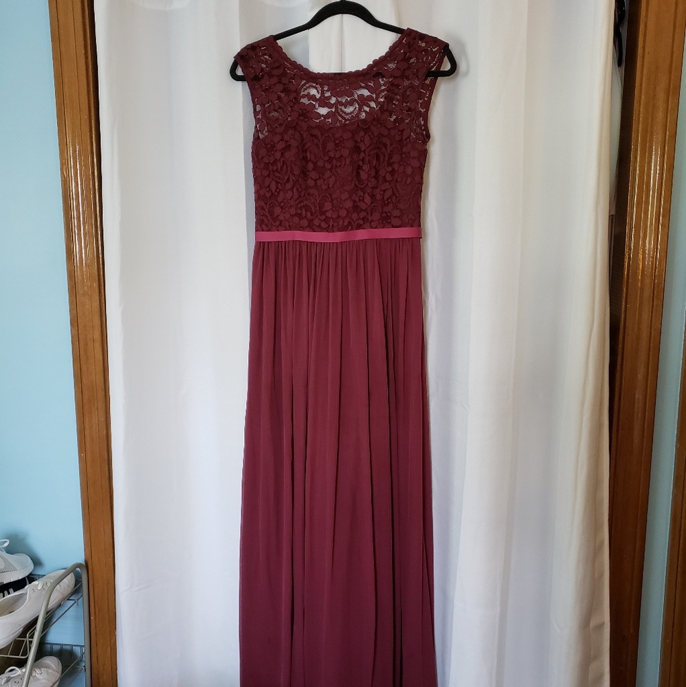 Wine colored dress
